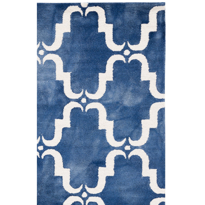 Demmer Hand Tufted Wool Geometric Rug, Rectangle 2' x 3'