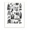 «Back to Black Glam Fashion Mood Board» par Mercedes Lopez Charro - impression sur toile