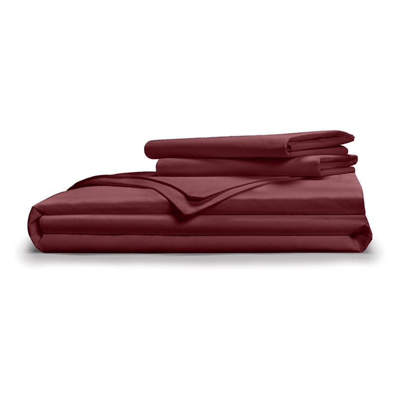 Ensemble de housse de couette TENCEL Luxe Soft & Smooth Luxe, Housse de couette pour très grand lit et 2 très, Prune