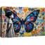 Papillon, graffiti, art urbain, impression sur toile encadrée-126031828-126031826