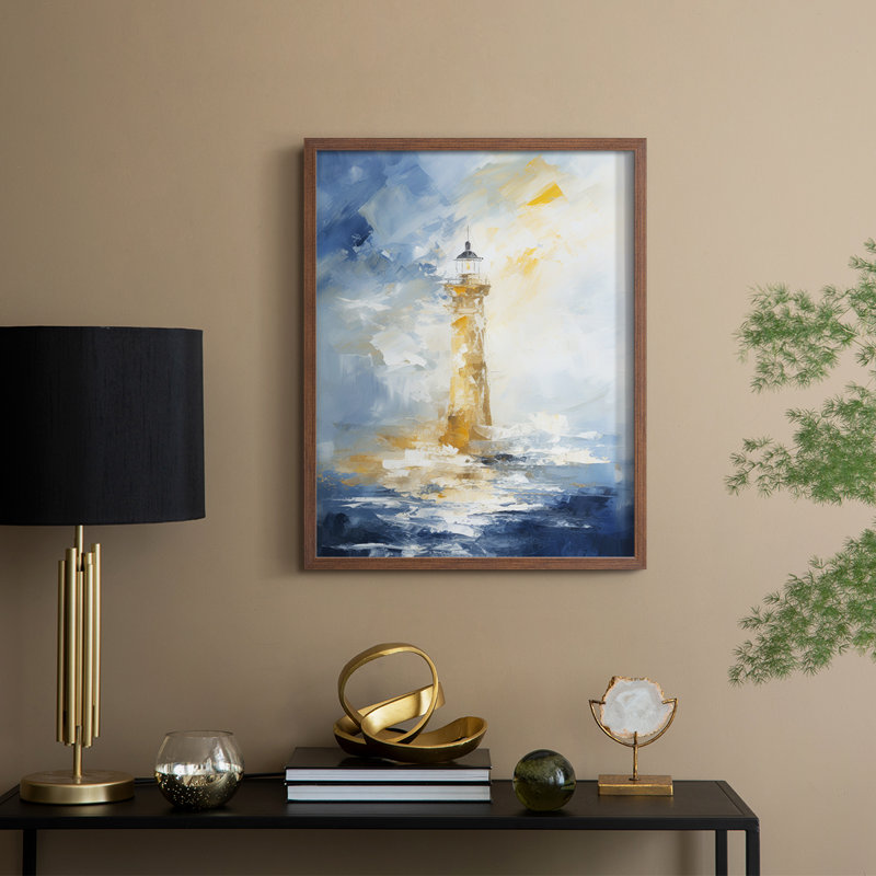 NAUTICAL Series DXVIII Framed Print - Solid Wood, H 21 po x l 17 po, Walnut