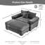 Fauteuil d'appoint ergonomique 54,3 po surdimensionné en velours côtelé avec repose-pieds, accoudoirs extra-larges et coussins décoratifs-762802108