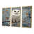 Toile avec cadre flottant or