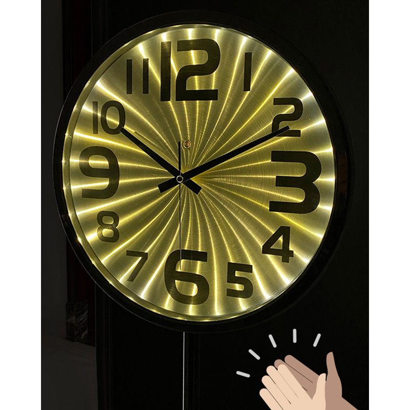 Sleek Metal Freestanding Floor Clock Large Numerals Living Room Decor