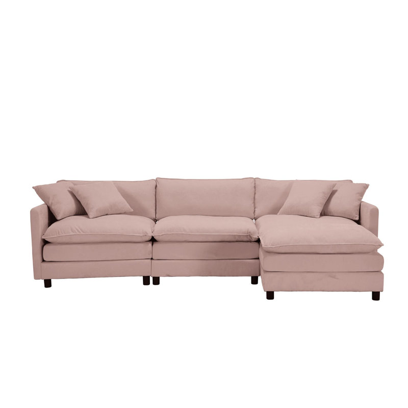 Canapé confortable en chenille, Rose