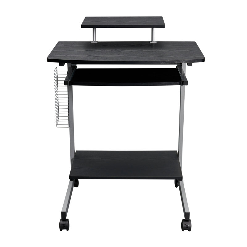 Chariot d'ordinateur compact avec rangement