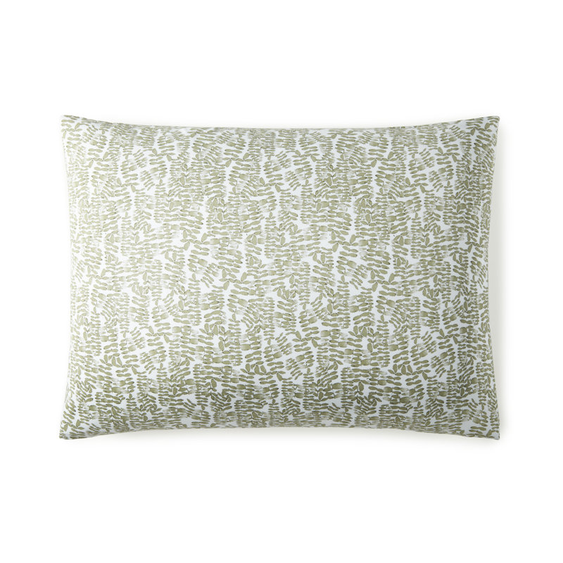 Fern 100% Cotton Envelope Sham, King, Olive