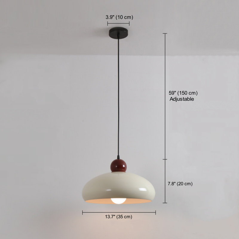 Luminaire suspendu minimaliste en fer avec cordon réglable