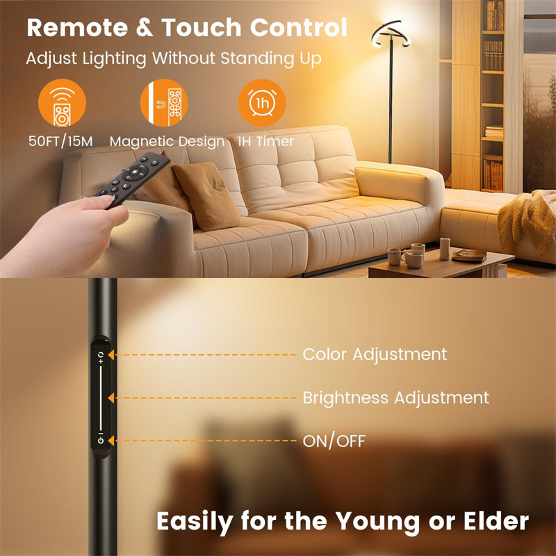 175.3cm LED Torchiere Floor Lamp