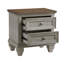 Mobilier de chambre à coucher deux tiroirs deux tiroirs gris et brun antique