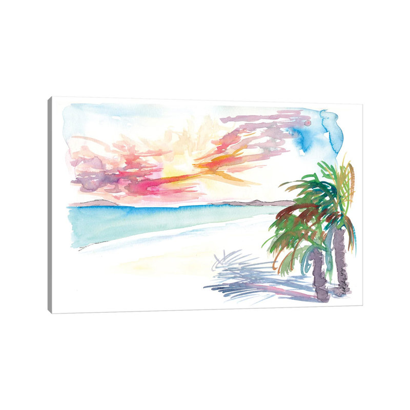 White Sandy Beaches In Martinique West Indies By Markus & Martina Bleichner - Wrapped Canvas Painting by Markus & Martina Bleichner - Wrapped Canvas Painting