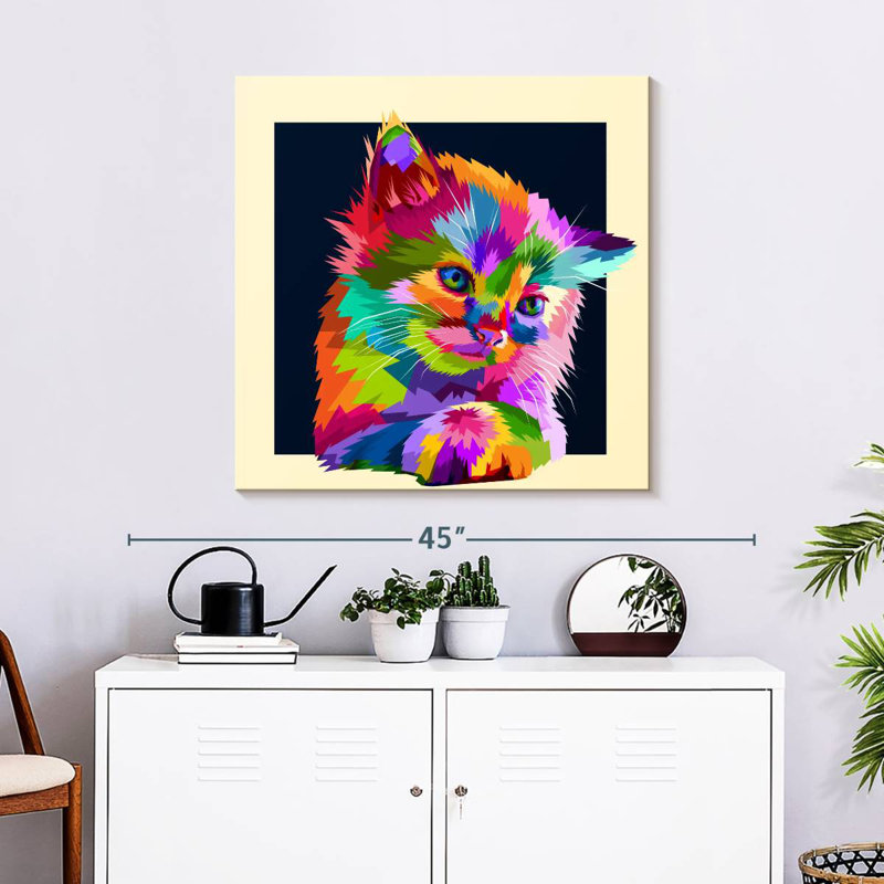 Crowle Neon Cat, 30" H x 30" W