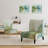 Abstract Watercolor Green House - Modern Upholstered Slipper Chair