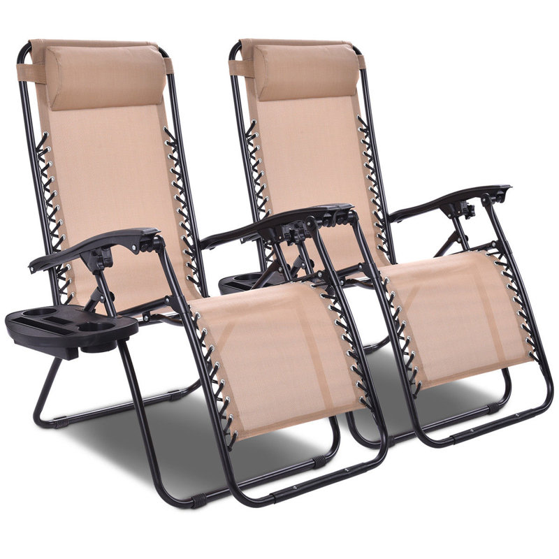 Heiss Folding Zero Gravity Chair, Pink
