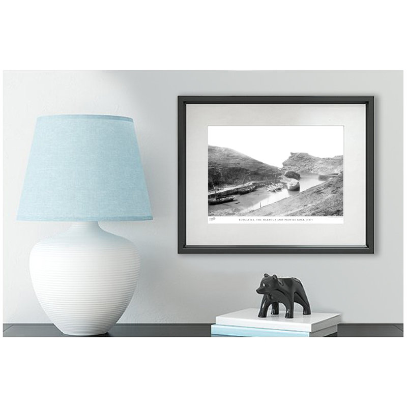 Boscastle, The Harbour And Profile Rock C1871 - Single Picture Frame Print, 60cm H x 80cm W x 2.3cm D