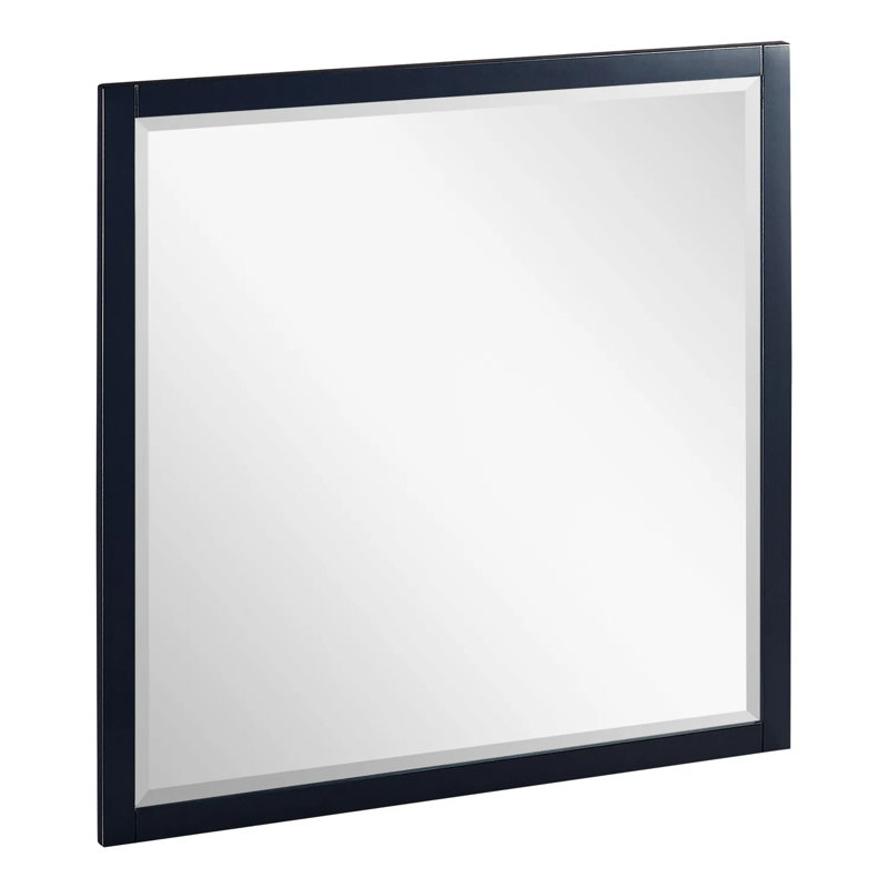 Burfield Bathroom Vanity Mirror, Natural Bamboo, 34" x 34"