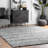 Kallye Chevron Striped Flatweave Ivory/Light Gray Indoor/Outdoor P.E.T. Area Rug-1027254666