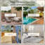 Ensemble de 4 chaises de patio pliantes, chaises de patio extérieures empilables avec accoudoirs pour la pelouse, le camping, la salle à manger, la plage, la structure en métal, sans assemblage