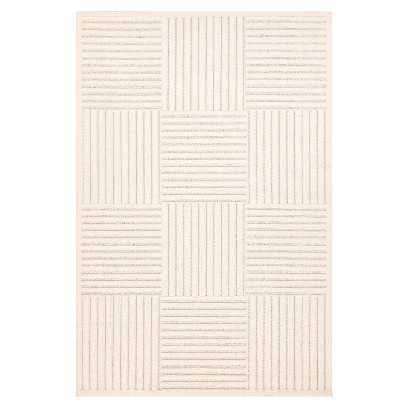 Tapis géométrique à carreaux, Rectangulaire 8 pi x 10 pi