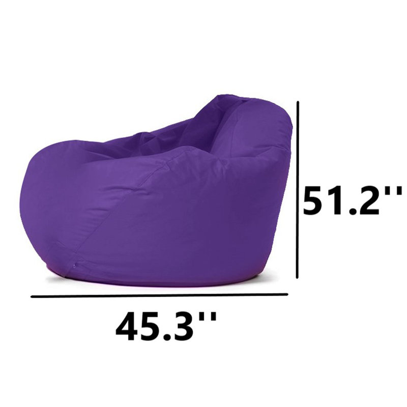 Fauteuil à billes et chaise longue en polyester, Polyester mauve