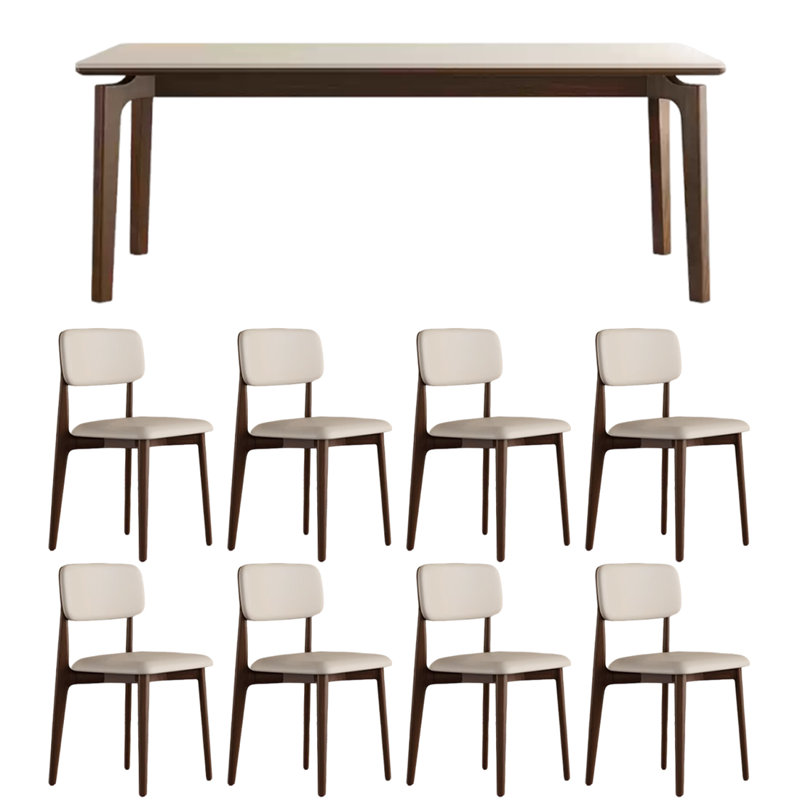 Table et chaises de salle à manger de style Minimal Light, H 29,5 po x L 78,7 po x l 35,4 po