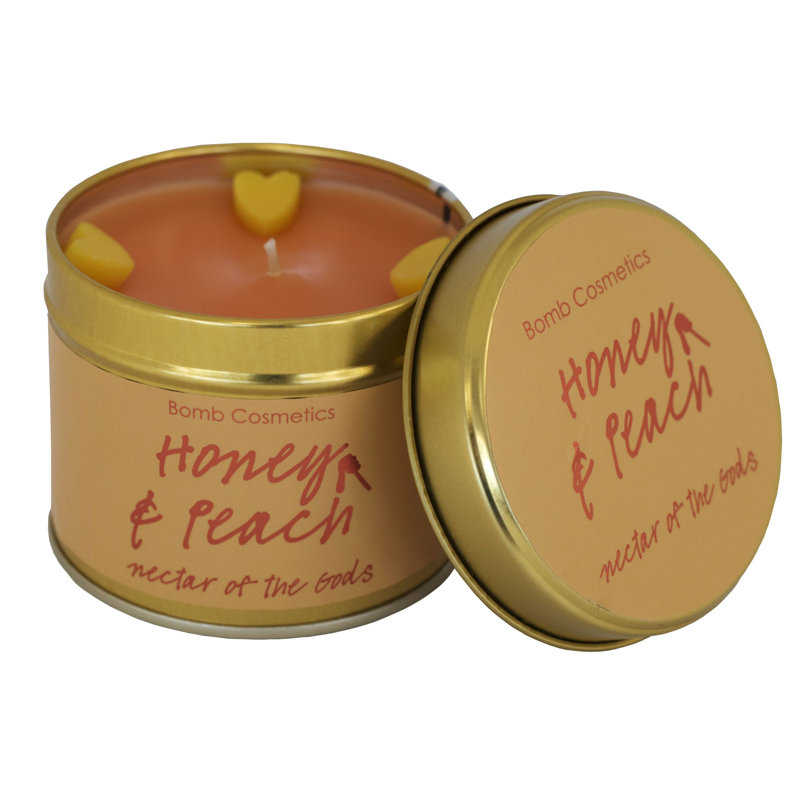 Honey And Peach Scented Jar Candle