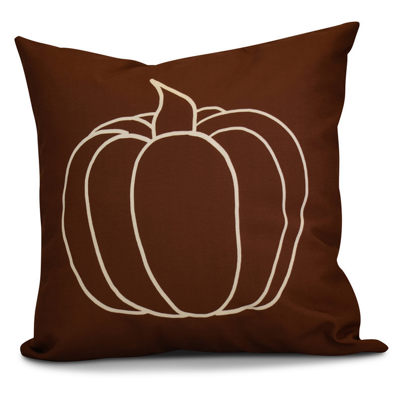Housse de coussin d'extérieur carrée, Marron, 20 po x 20 po