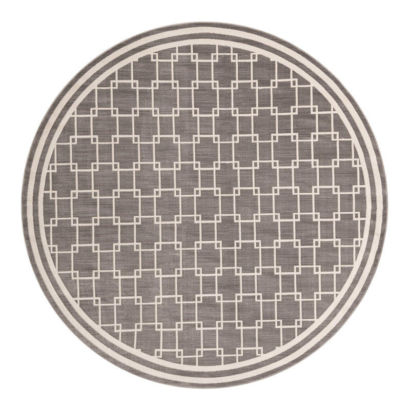 Jill Zarin Metropolitan Uptown Rug Gray, Round 7'10"
