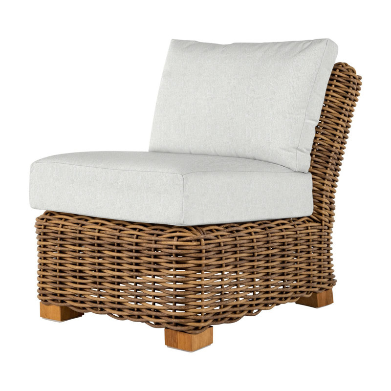 Montauk Patio Chair with Cushions, No Welt, Bali Pearl, Standard Plus