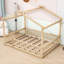 Structure de lit en bois avec clôture et lattes Dorset-67699459-67699456