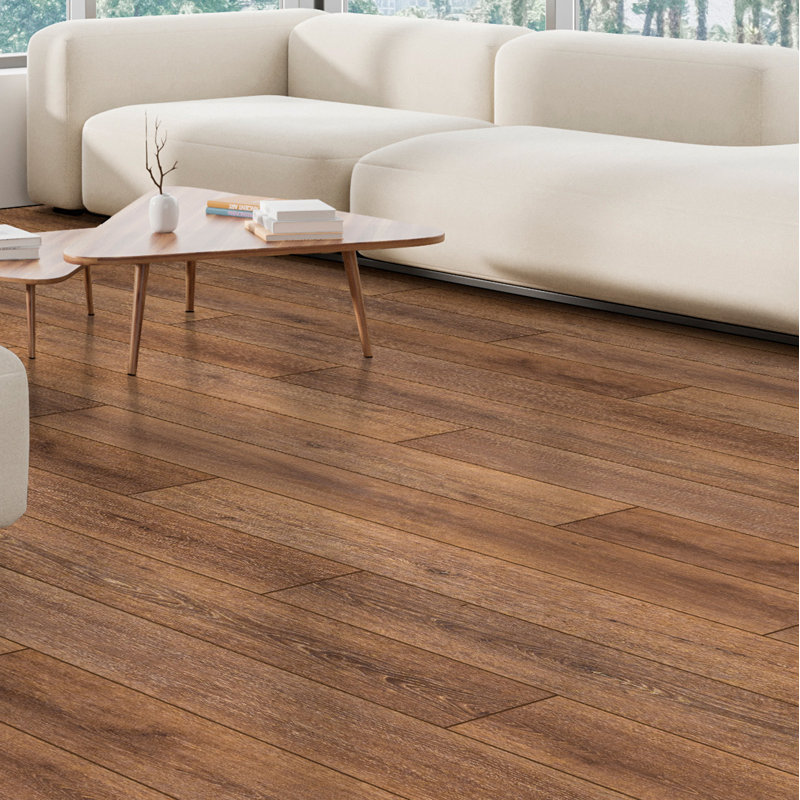 Plancher hybride imperméable Springwood 7 "x 48" 10mm 20mil Springwood Leonna, Leonna