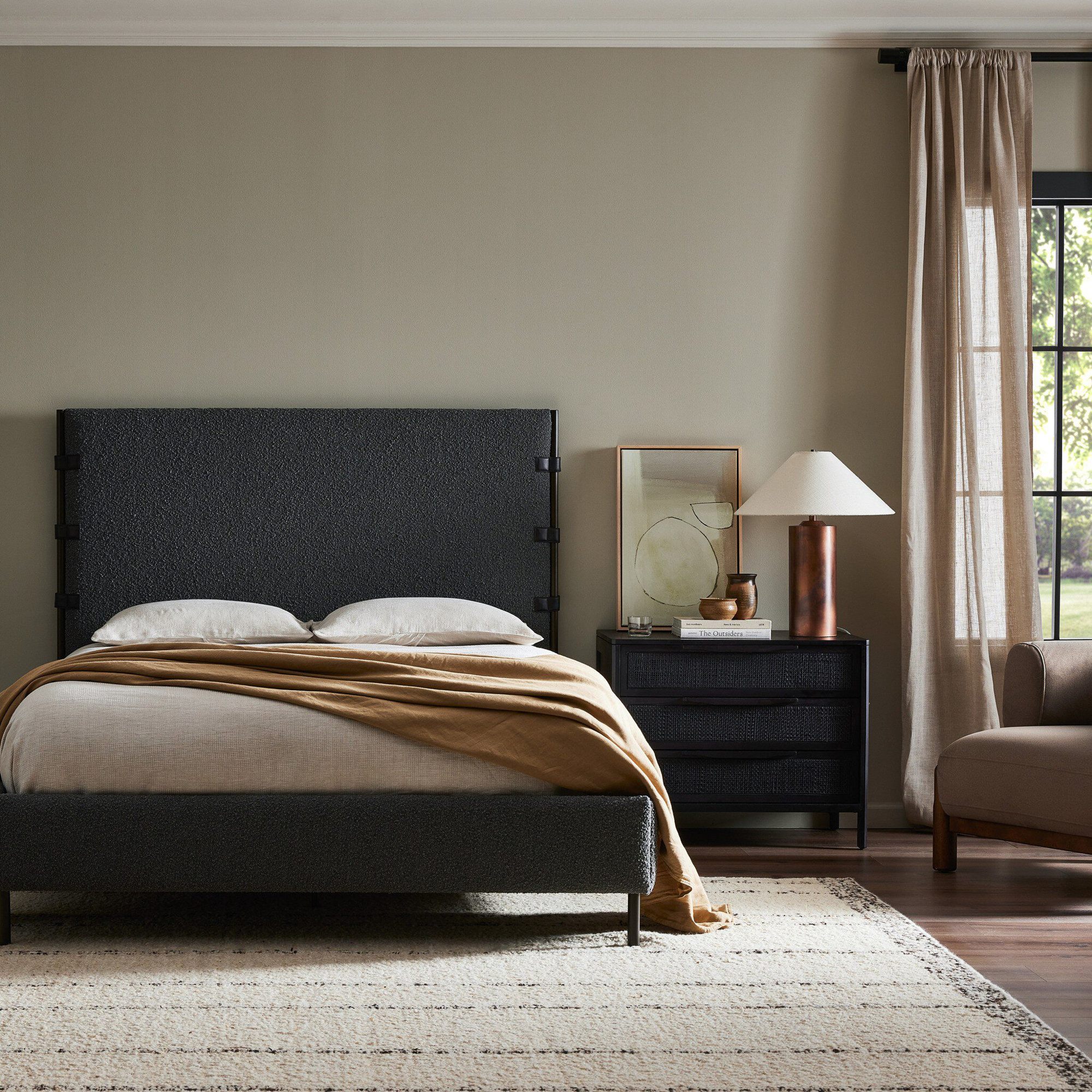 Elmfield Upholstered Metal Bed - Thumbnail 3