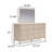 Mooran 2Pc Dresser Mirror Set, 6 Drawer, Light Brown, White Faux Marble-118778038