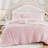 5 Pieces Full/Queen Comforter Set,Pink-131299416-131299414