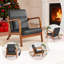 Ensemble de 2 fauteuils d'appoint Mid-Century Coffee