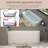 59'' Left Drain Soaking Tub Acrylic Corner Bathtub with Overflow & Pop-up Drain