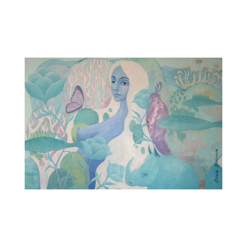Blue Planet by Daria Borisova - No Frame Gallery-Wrapped Canvas Giclée on Canvas, 20.32cm H x 30.48cm W