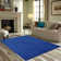 Modern Plush Solid Color Rug - Neon Blue, Pet and Kids Friendly Rug. Area Rugs Great for kids, Pets, Event, Wedding 