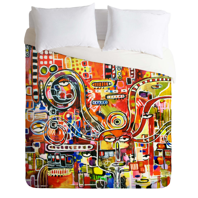 Robin Faye Gates Polyester Abstract Duvet Cover, King Duvet Cover + 2 King Shams