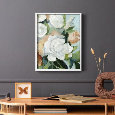 Bouquet Scatter I, reproduction encadrée - bois massif