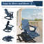 Chaise Adirondack d'extérieur en PEHD pliante et berçante avec porte-gobelet double et Ottoam -30616480