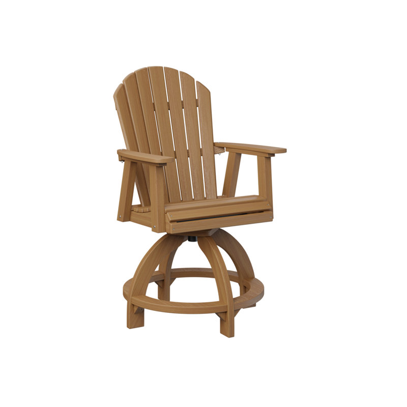 Chaise pivotante d'extérieur à dossier Comfo, Teck naturel, 22.5"