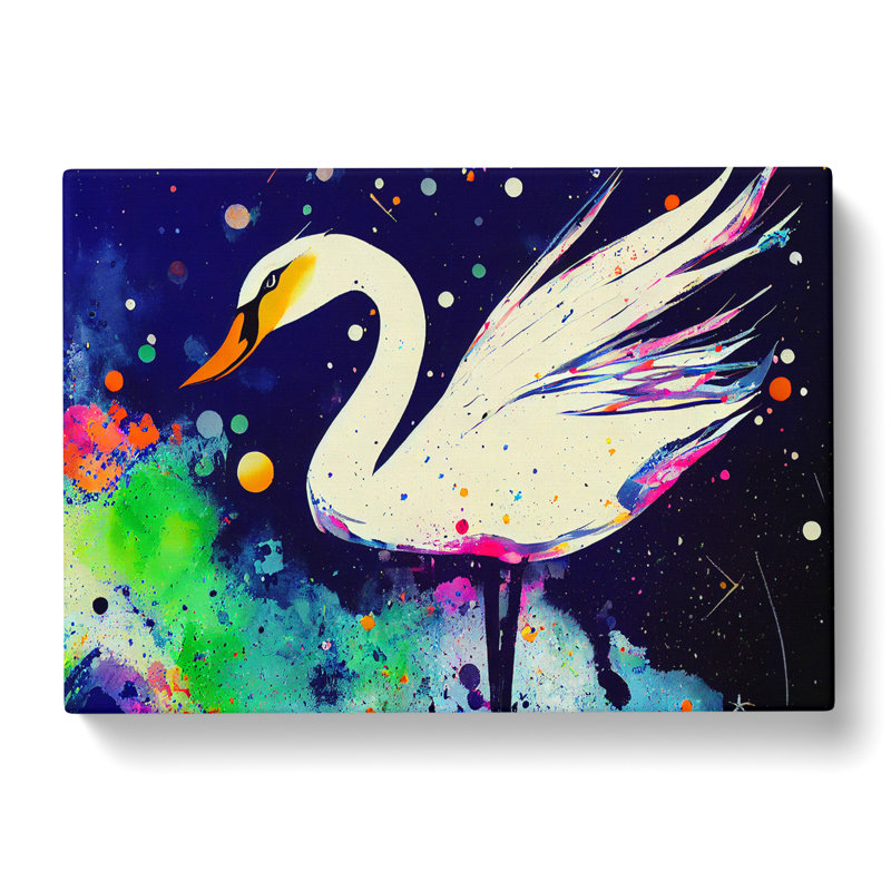 Swan Splash Vol.5 Abstract - Wrapped Canvas, 40cm H x 60cm W x 3cm D