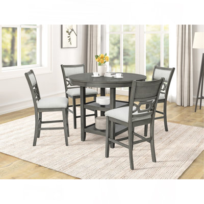 Ensemble de table de salle à manger à hauteur de comptoir 5 pièces