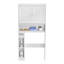 Armoire de rangement au-dessus de la toilette pour salle de bain avec tablette réglable blanche H 67,4 po