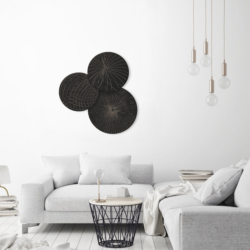 Handmade Solid Wood Wall Decor, Black