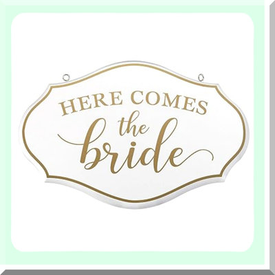 Here Comes the Bride Flower Girl Ring Bearer Sign