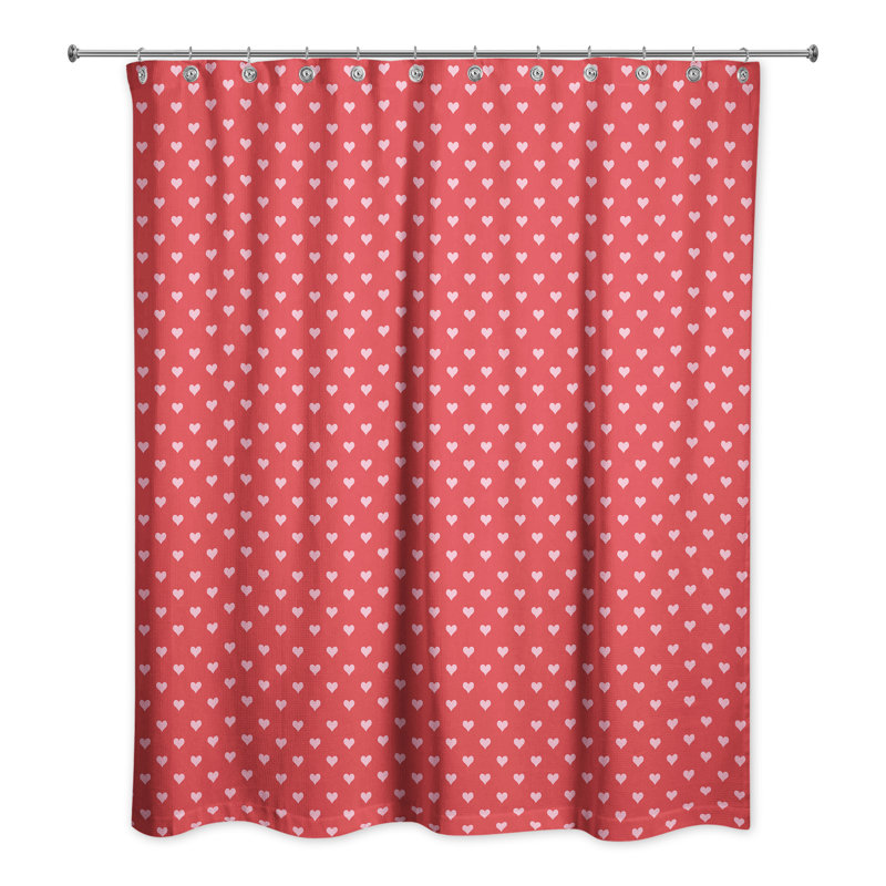Rideau de douche simple à motif géométrique et crochets Marca