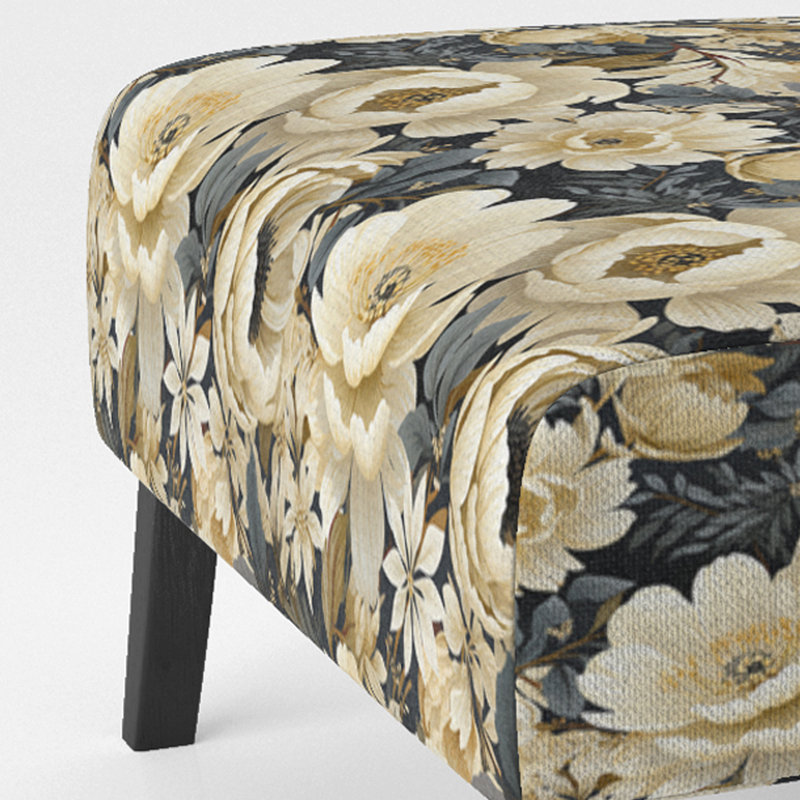 Fauteuil de chambre rembourré White Blossom Petals In Paradise I