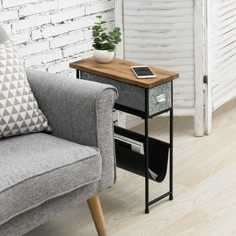 Solid Wood Free Standing Magazine Rack